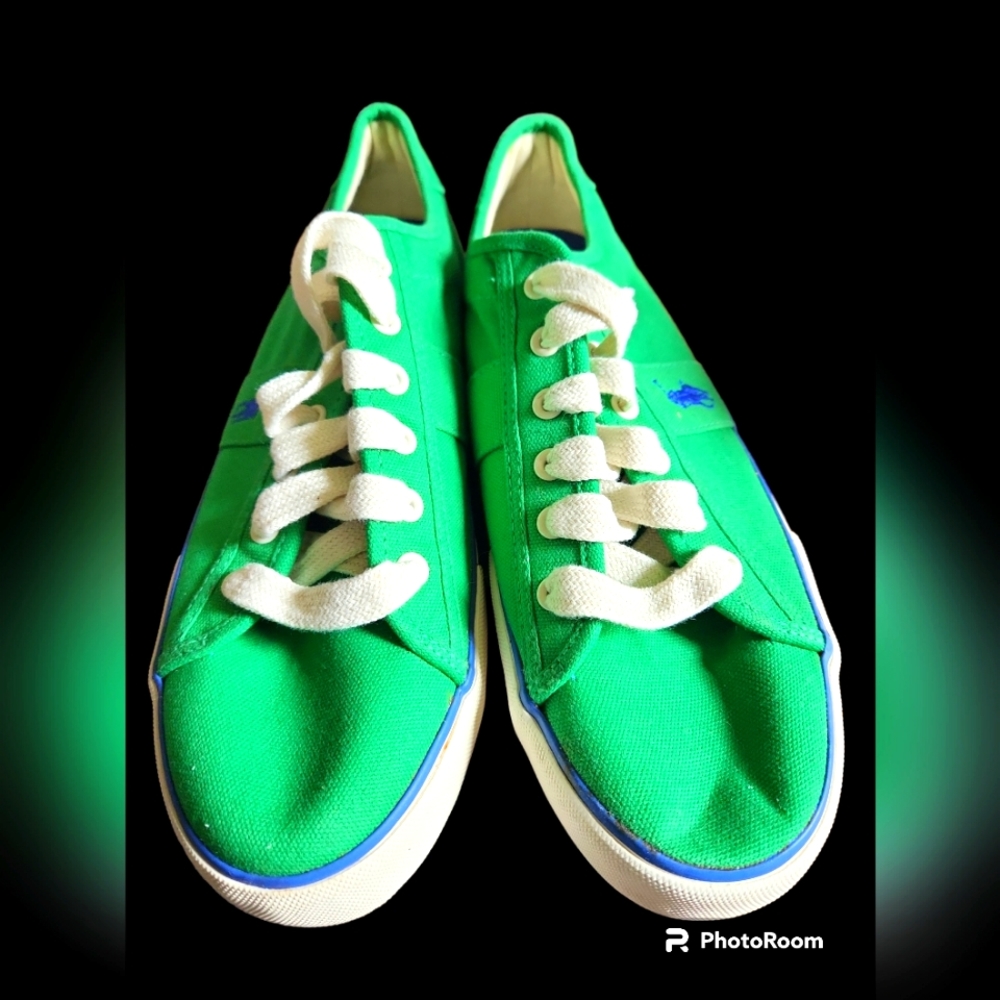 Polo Ralph Lauren men's lace up Sneakers Clifton design size 9.5